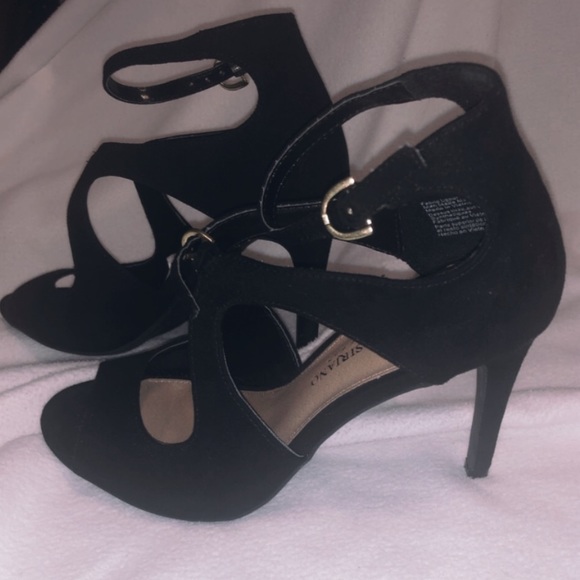 Christian Siriano Shoes - Black Christian Siriano Strap Heels